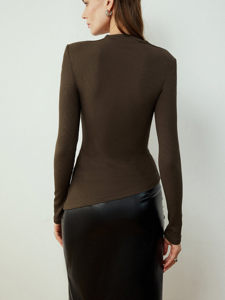 Asimetrik Dar Tişört