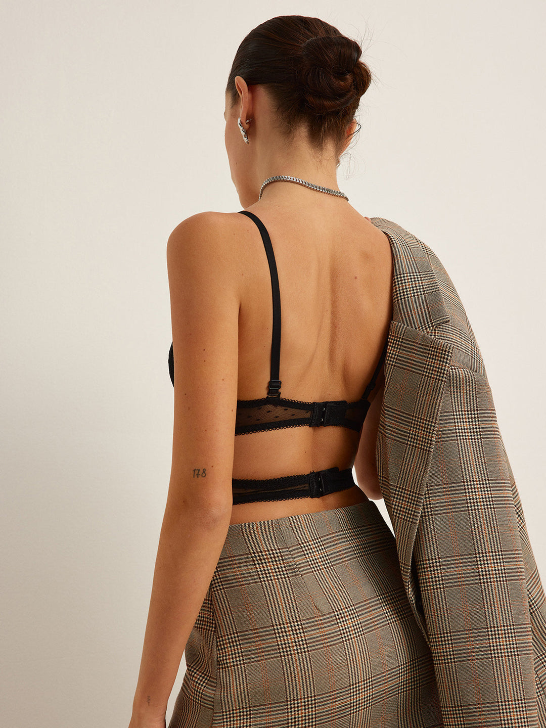 Şeffaf Dantel Kısa Korse