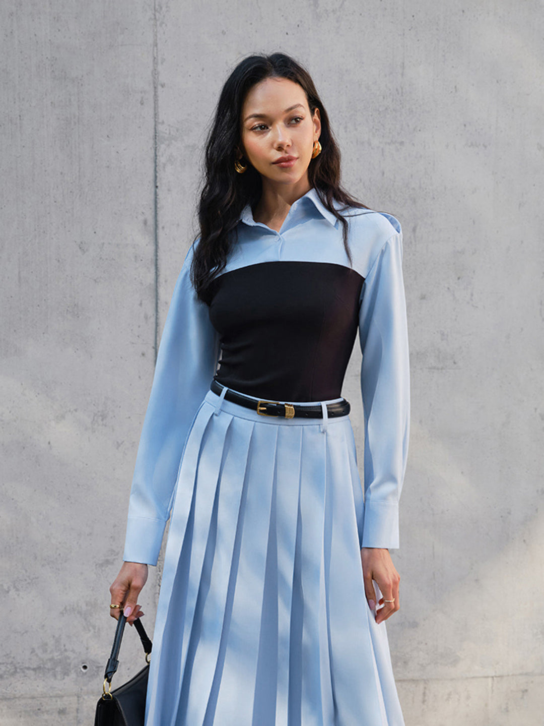 2'Si 1 Arada İnce Panel Polo Gömlek