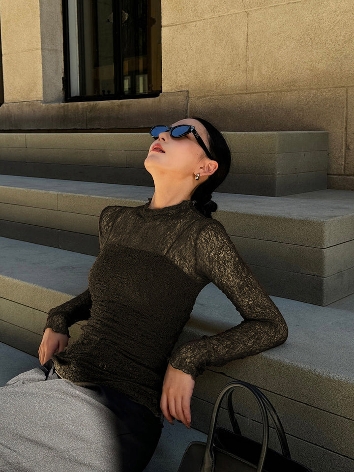 Dantel Panelli Jersey Tişört