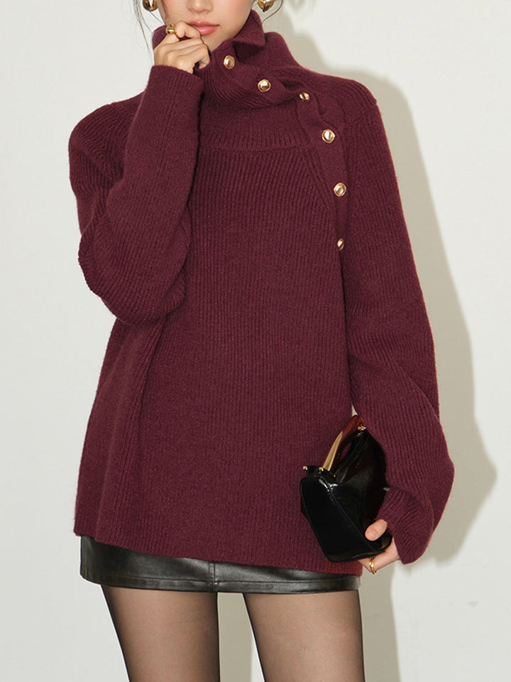 Asimetrik Omuz Açık Kazak