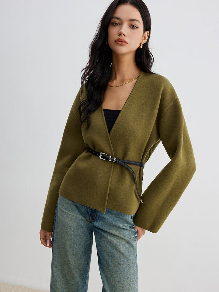 Retro Shift Cardigan Kemersiz