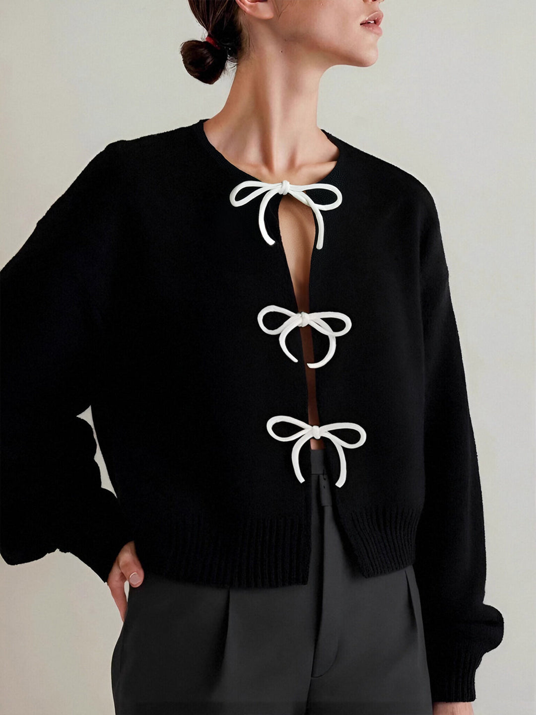 Önü Fiyonklu Shift Kazak