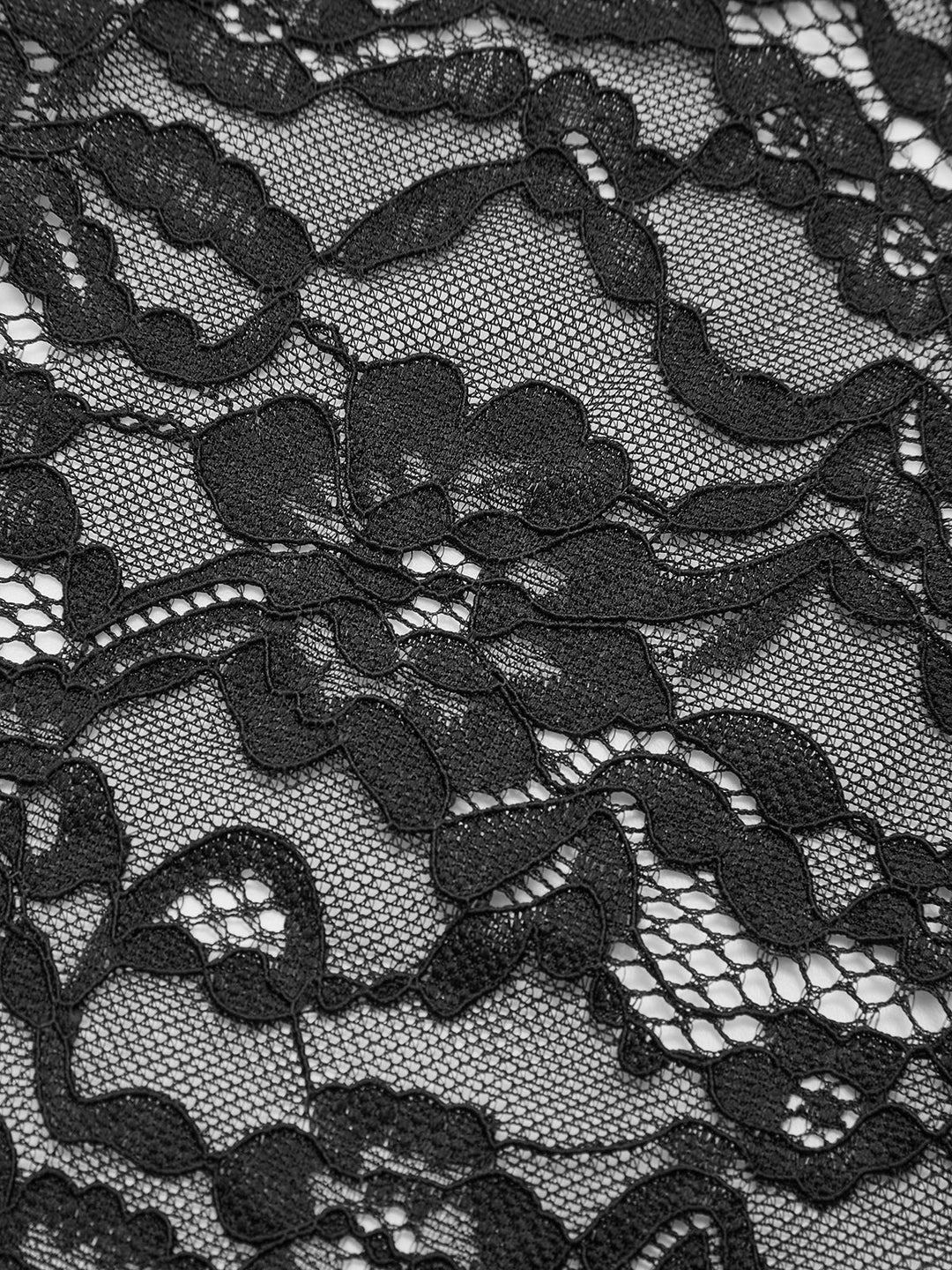 Şeffaf Dantel Anahtar Deliği Kesimli, Kıvrımlı Tasarım Elbise