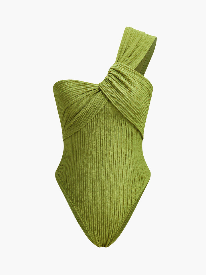 Twist Ön Tek Omuzlu Body