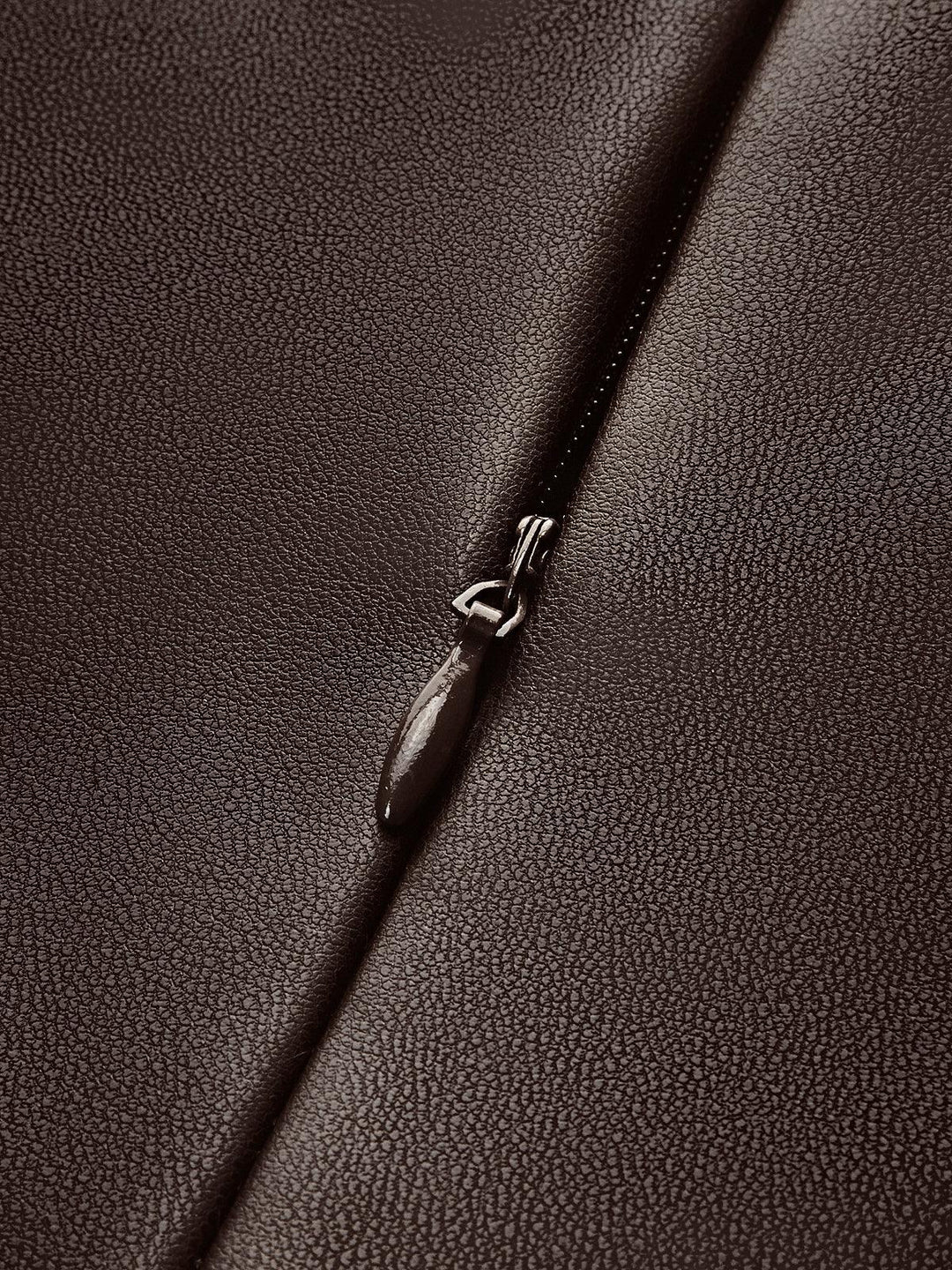 Suni Deri Skinny Askılı Elbise