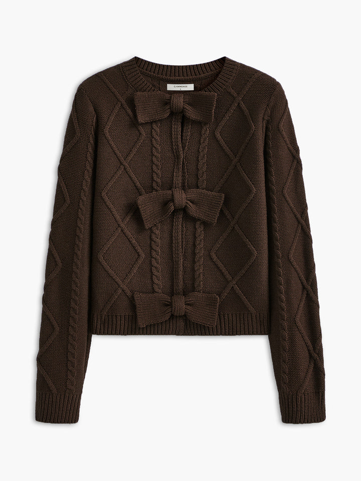 Fiyonklu Ön Kablo Örgü Üst