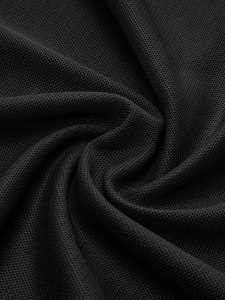 Balıkçı Yaka Baskılı File Elbise