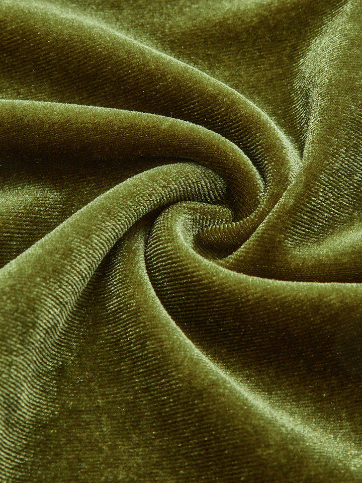 Kadife Pileli Belden Bağlamalı Kısa Tank Top