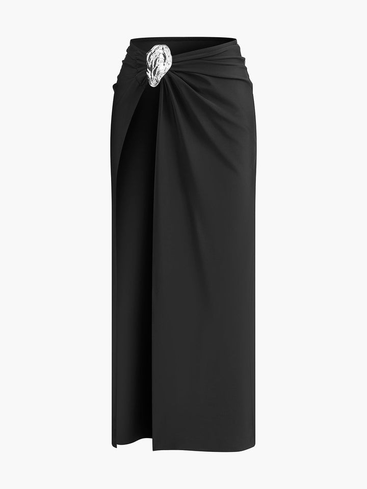 Metal Aksanlı Büküm Sarong Etek