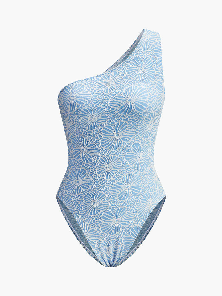 Asimetrik Dantel Kesik Sırt Tek Parça