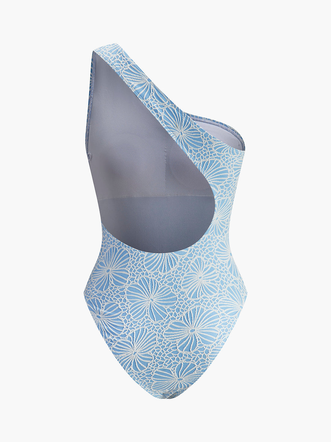 Asimetrik Dantel Kesik Sırt Tek Parça