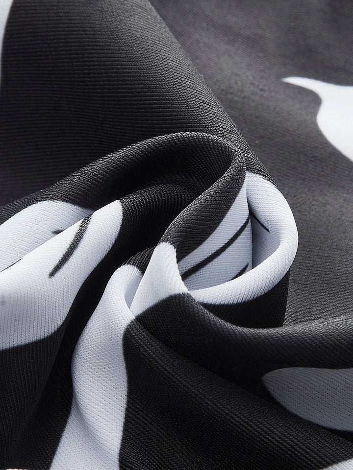 Tek Omuzlu Tribal Baskılı Bikini Takımı