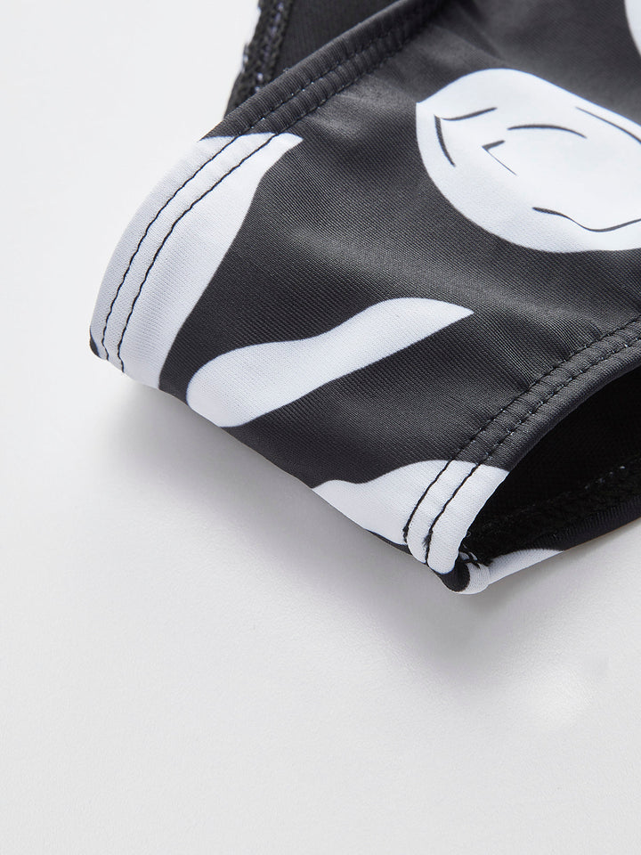 Tek Omuzlu Tribal Baskılı Bikini Takımı