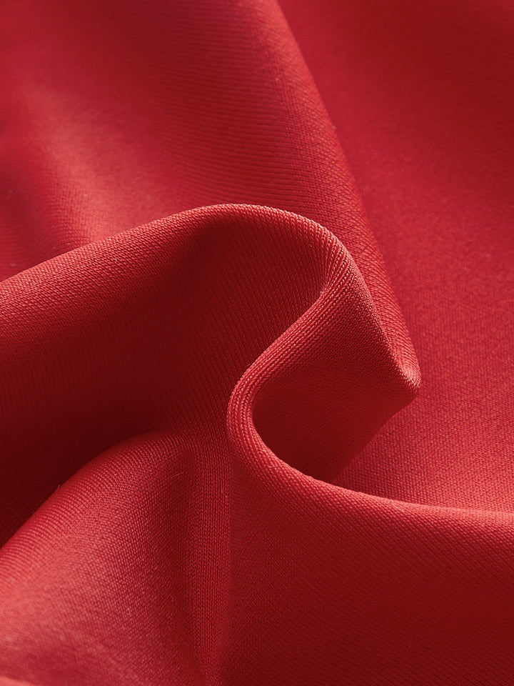 Kontrast Trim Yuvarlak Yaka Bikini Takımı