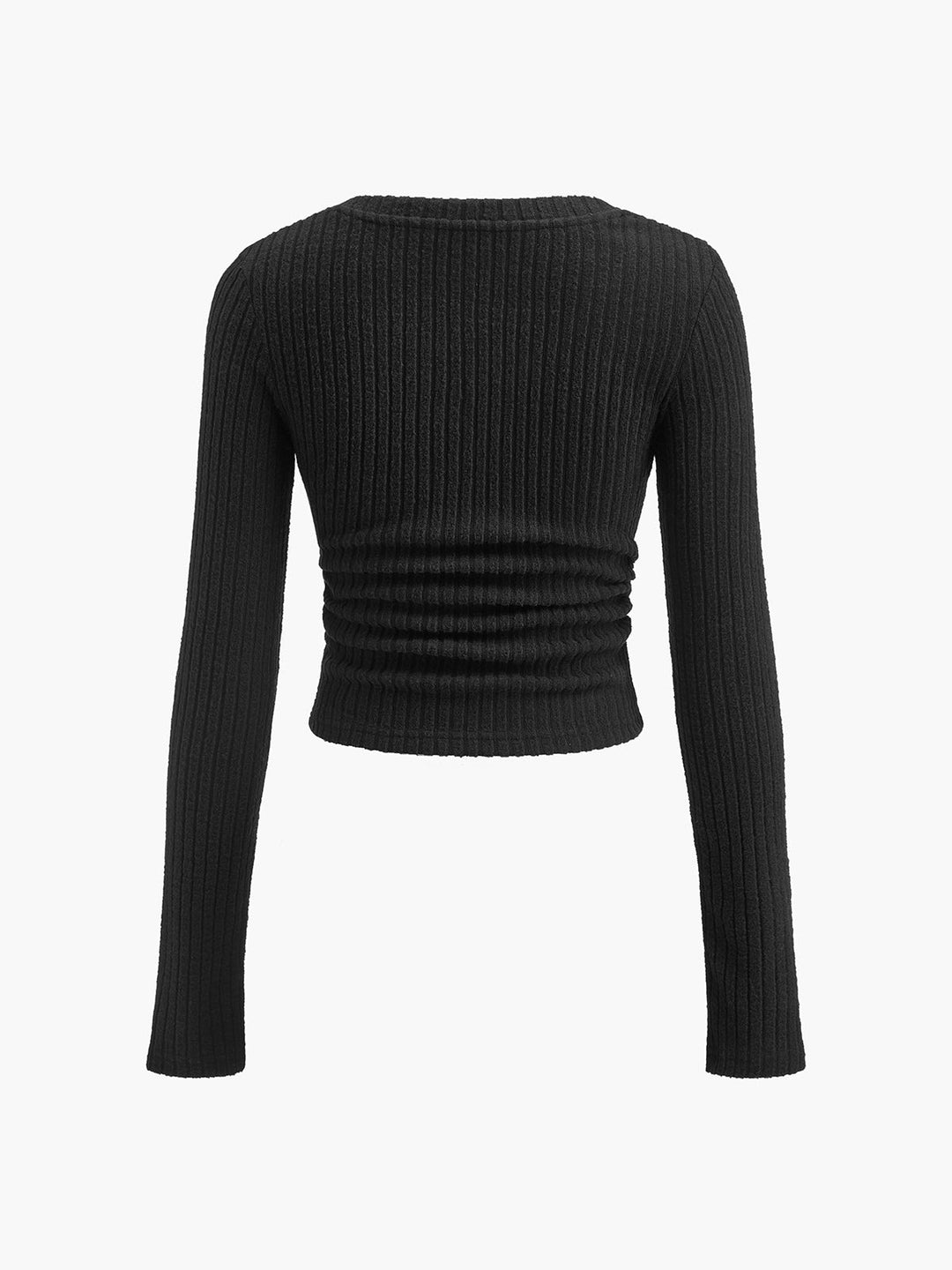 V Yaka Ribanalı İnce Tişört