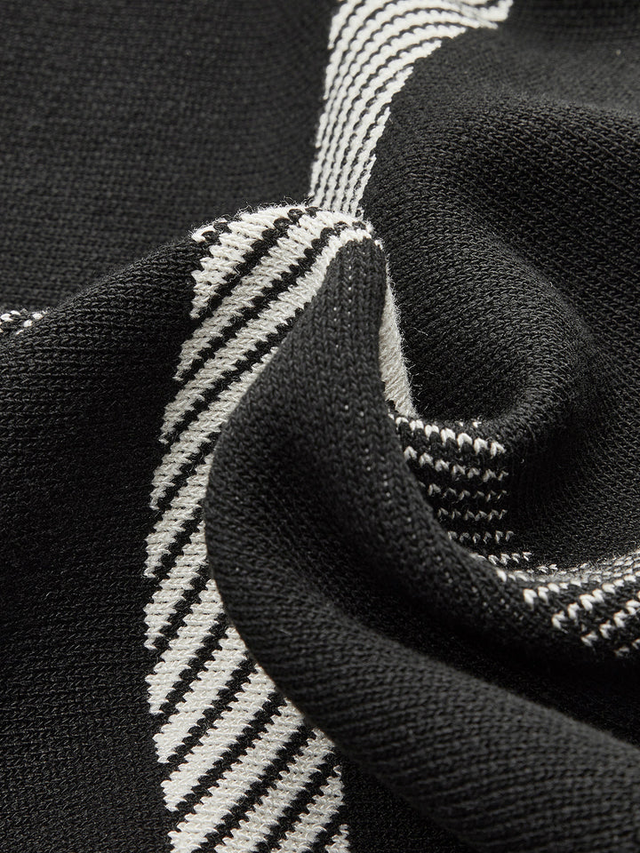 Retro Kareli Örgü Tank Elbise