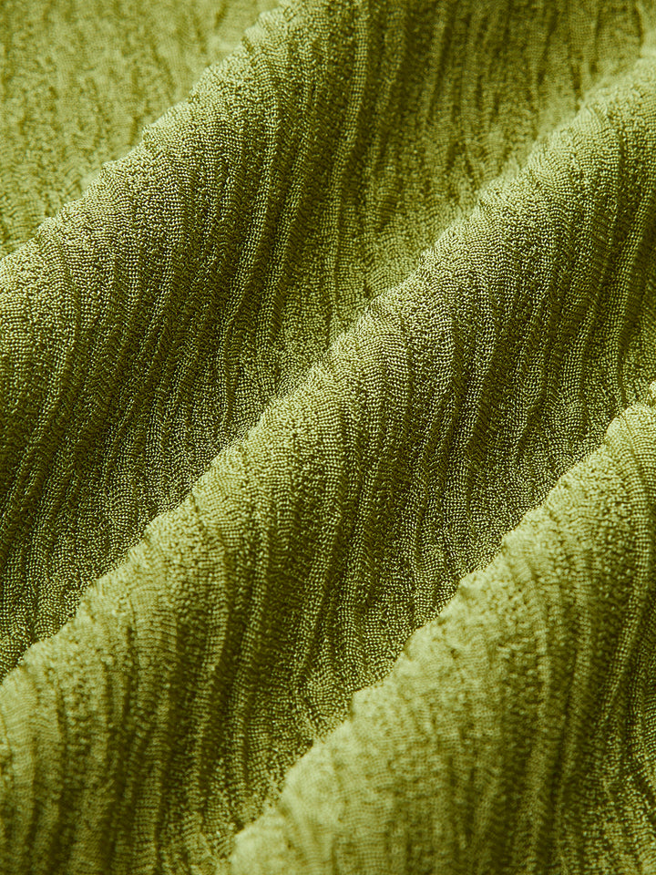 Buruşuk Büküm Tek Omuzlu Mayo