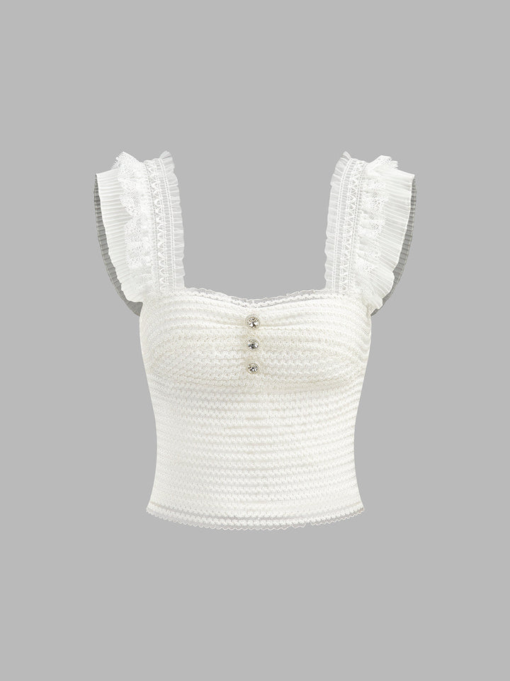 Fırfırlı Askılı Düğmeli Smokin Üst