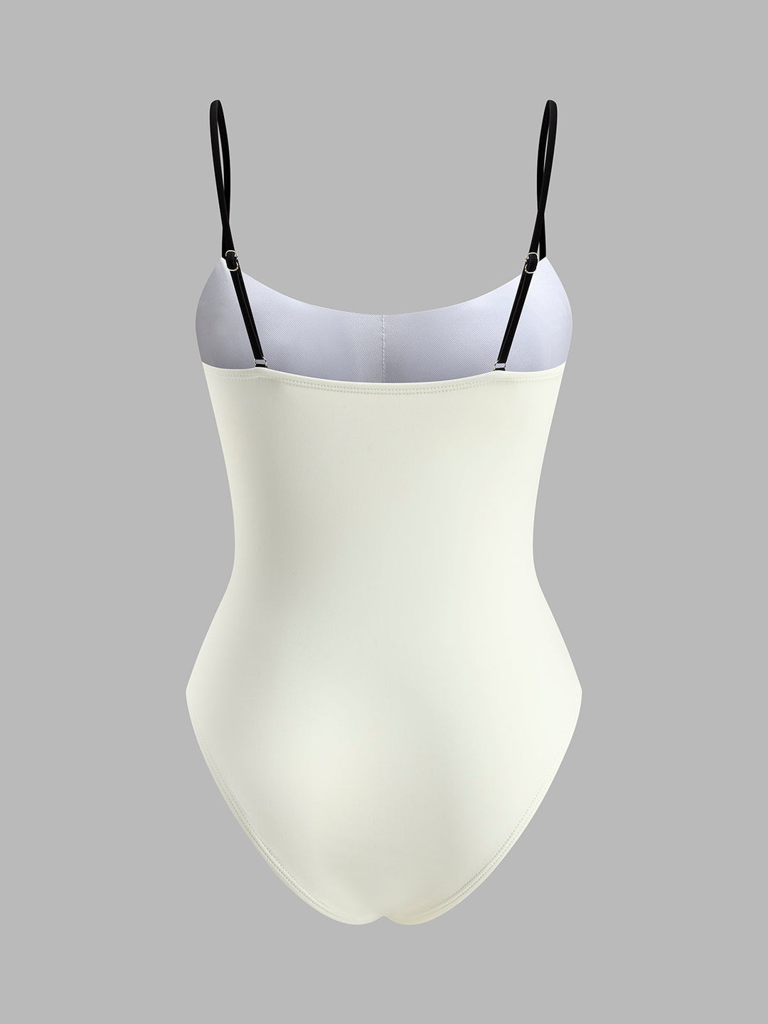 Kontrast Trim İnce Askılı Tek Parça Mayo