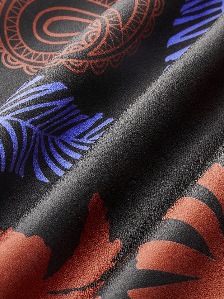 Baskılı Bağcıklı Sarong Örtüsü