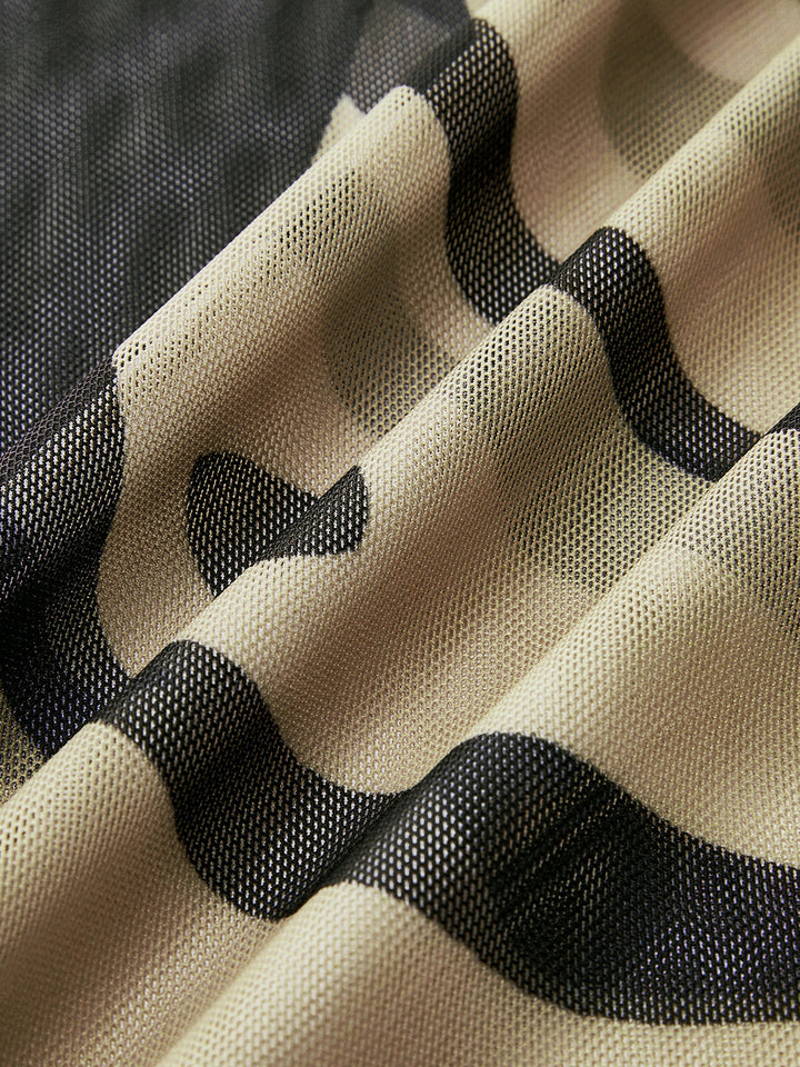 Şeffaf Baskılı Geniş Paça Plaj Pantolonu