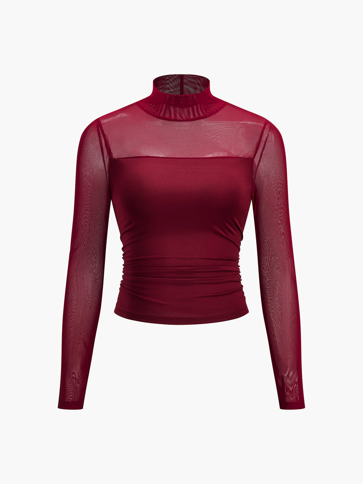 Pliseli Şeffaf Panel Tişört