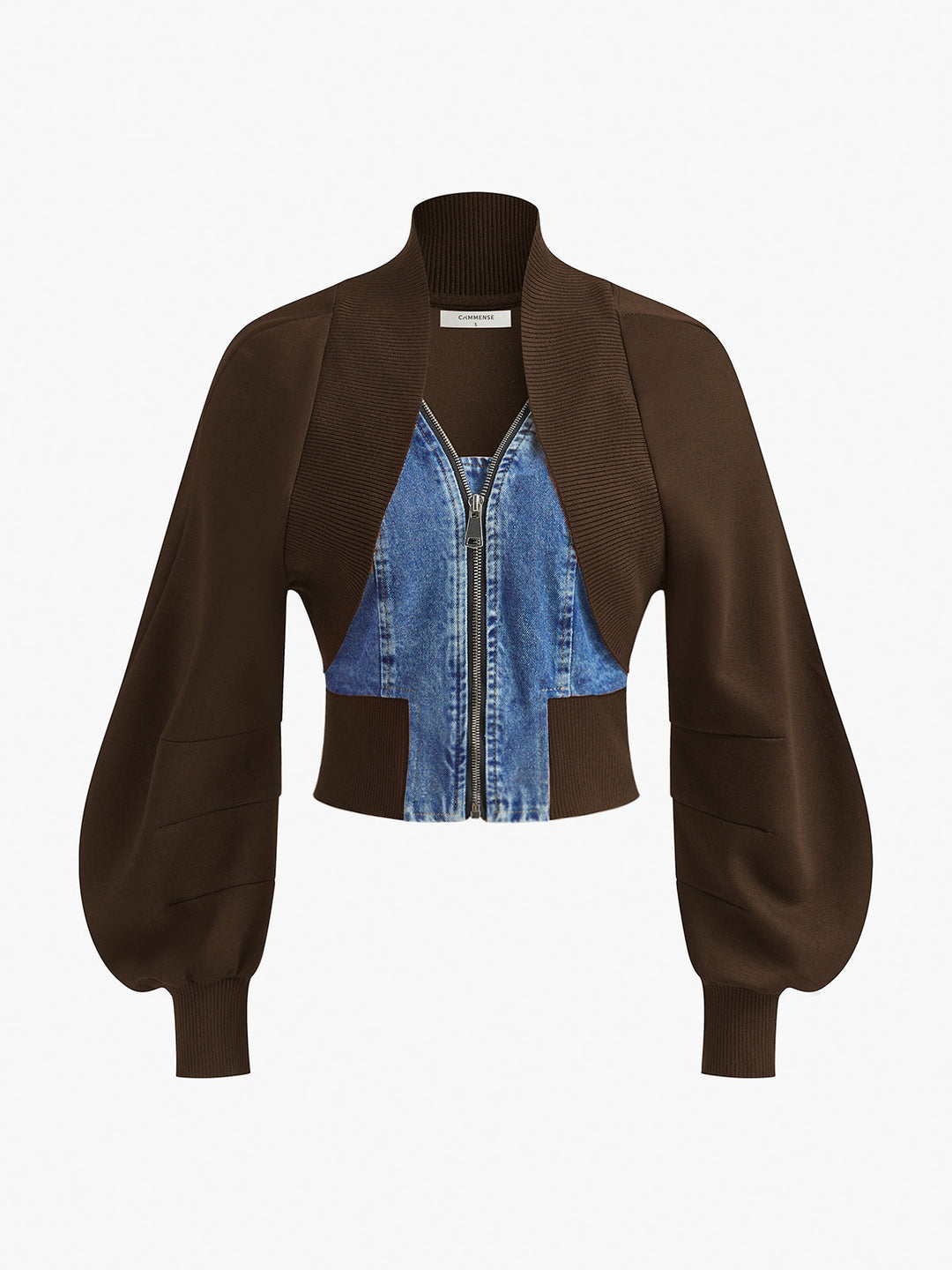 Puf Kollu Kot Panel İnce Ceket