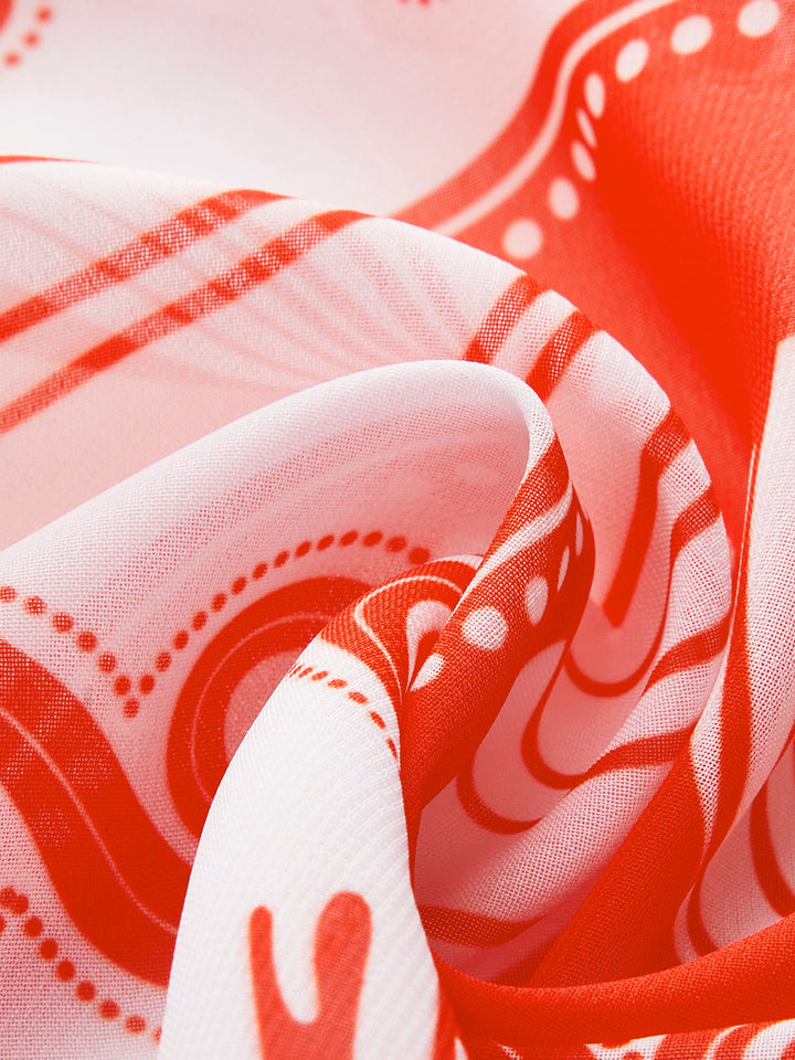 Şifon Baskılı Etek