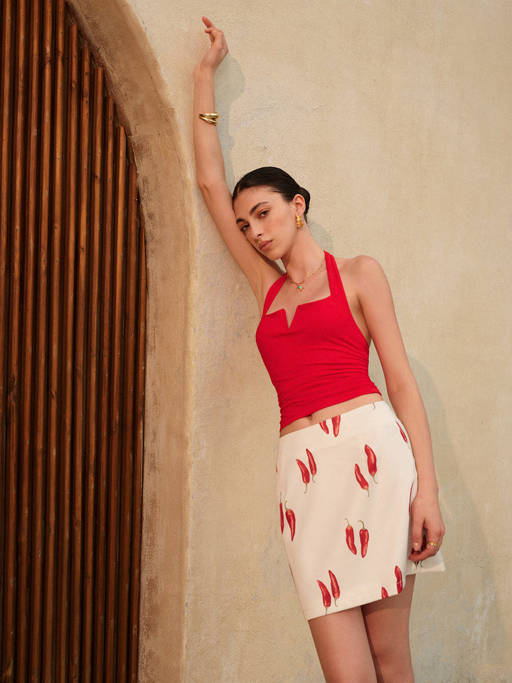 Sırtı Açık Askılı Üst