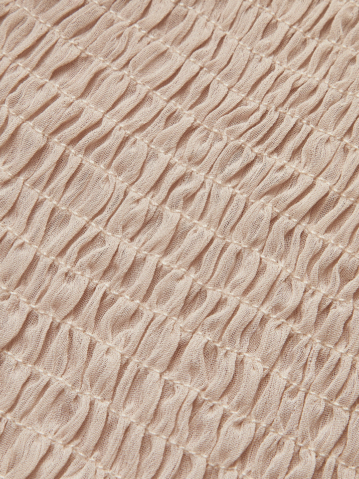 Yarı Şeffaf Şifon Volanlı Sırtı Açık Üst