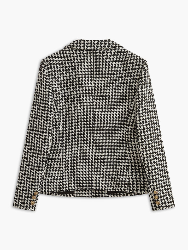 Retro Yaka Düğmeli Blazer