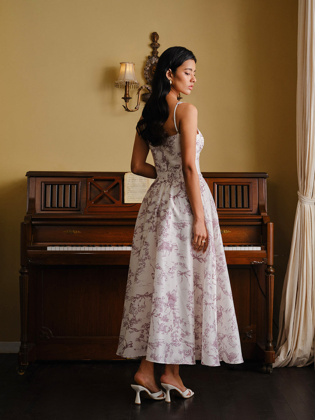 Toile Baskılı Korse Elbise