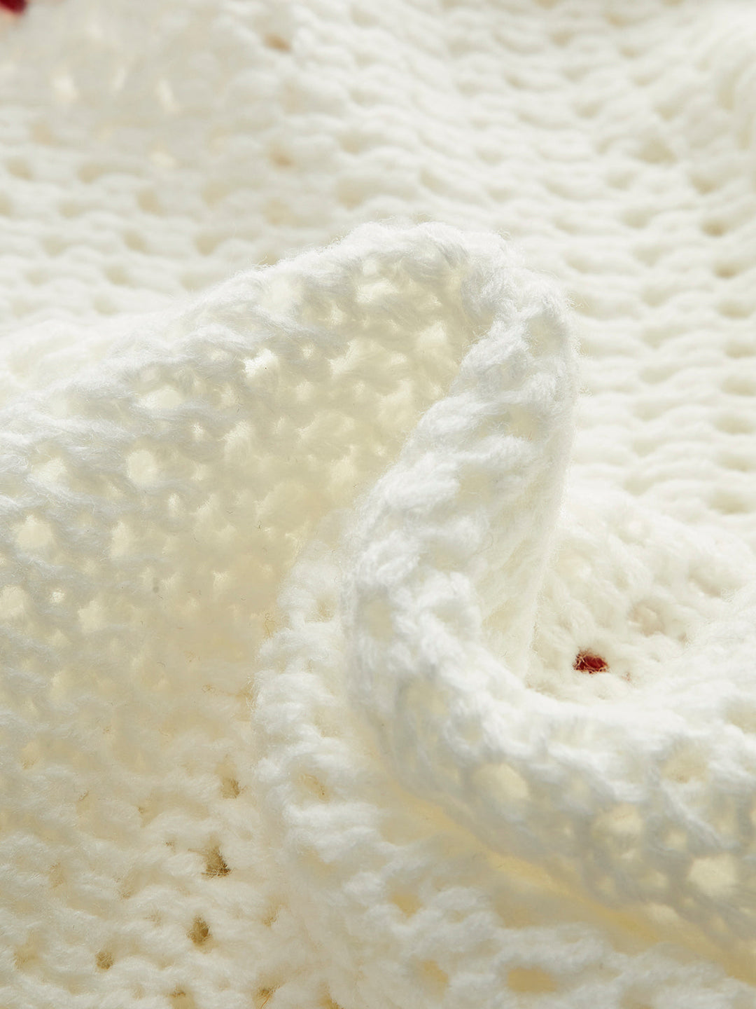 Düğmeli Kontrast Tığ İşi Yelek