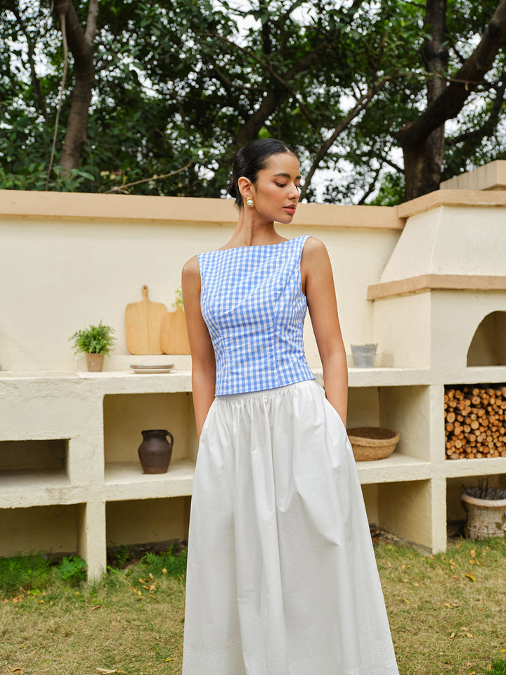 Dama Tahtası Fiyonklu Sırtlı Kırpılmış Üst