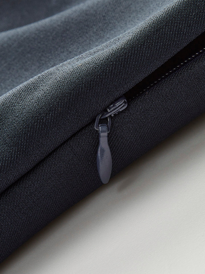 Geniş Yaka Detaylı Pileli Elbise