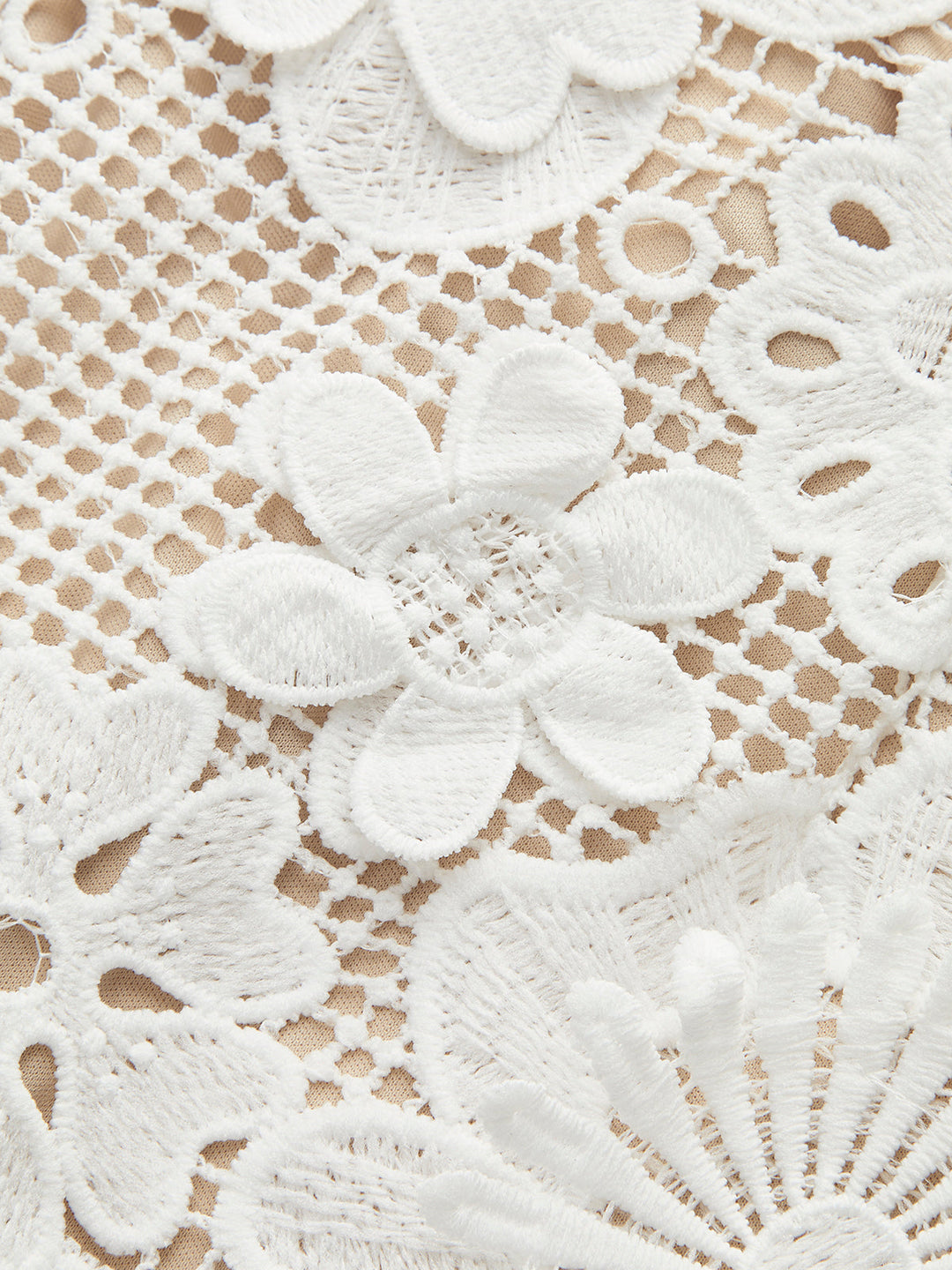 Straplez 3D Çiçekli Dantel Elbise