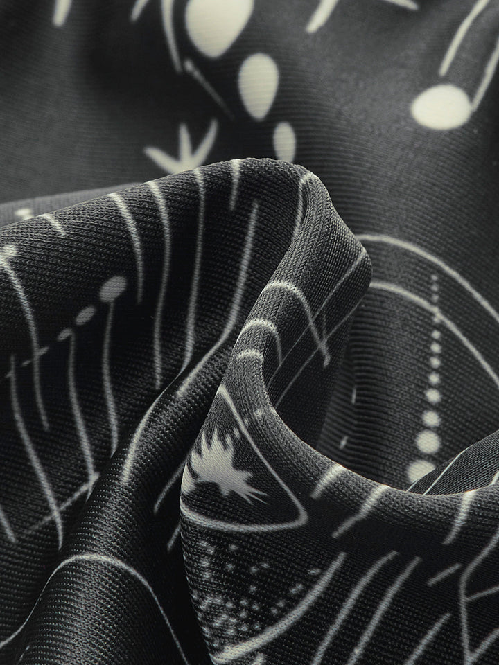 Astroloji Baskılı Halter Bikini Takımı