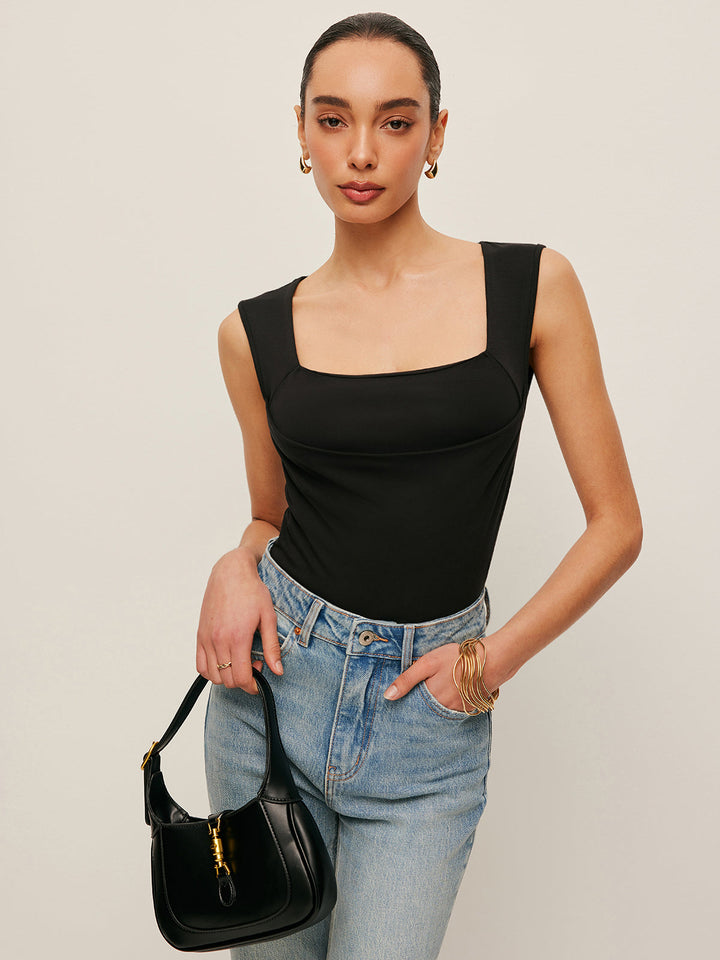 Kare Yaka Fitted Tank Top