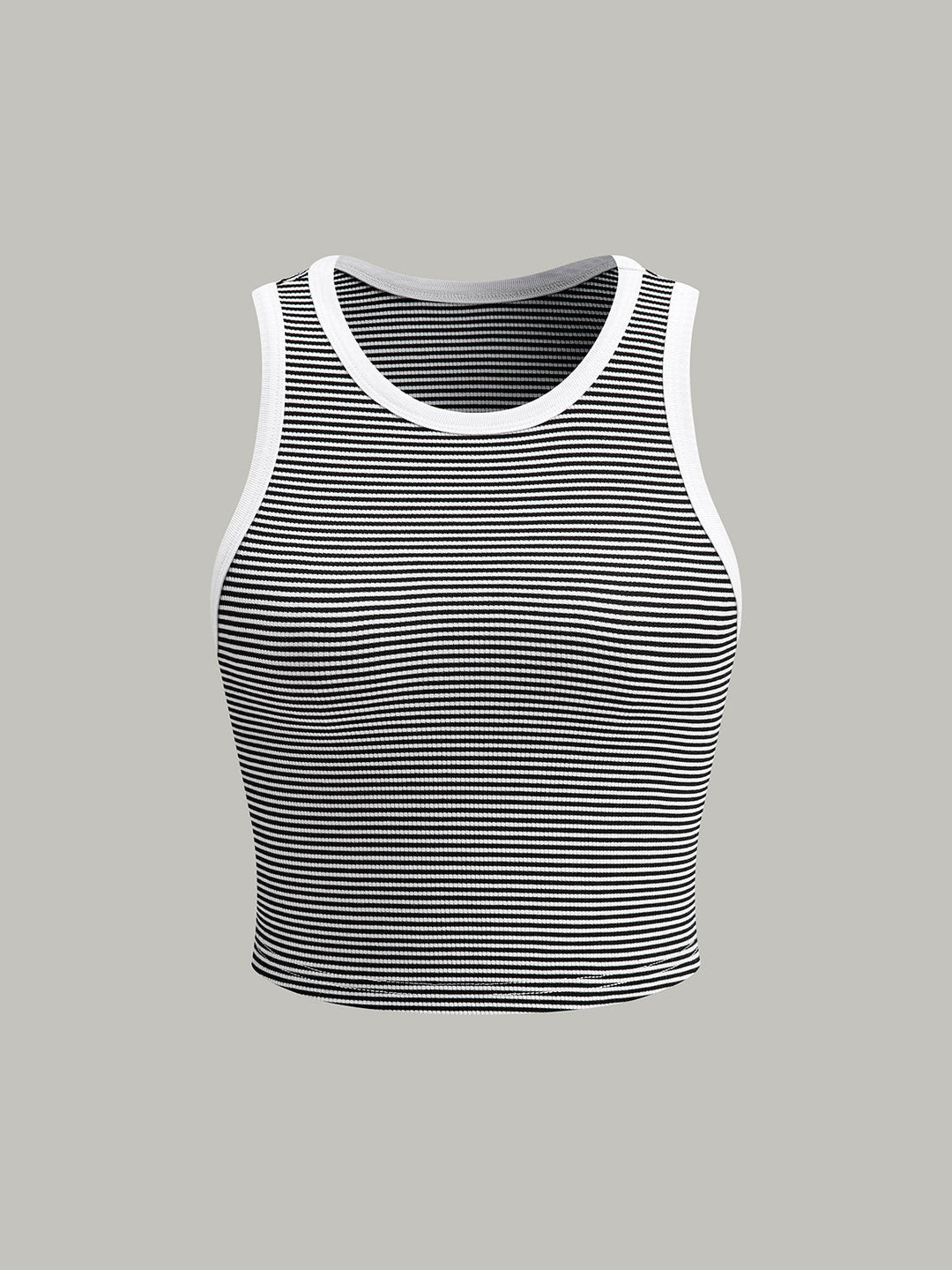 Çizgili Yuvarlak Yakalı Atlet