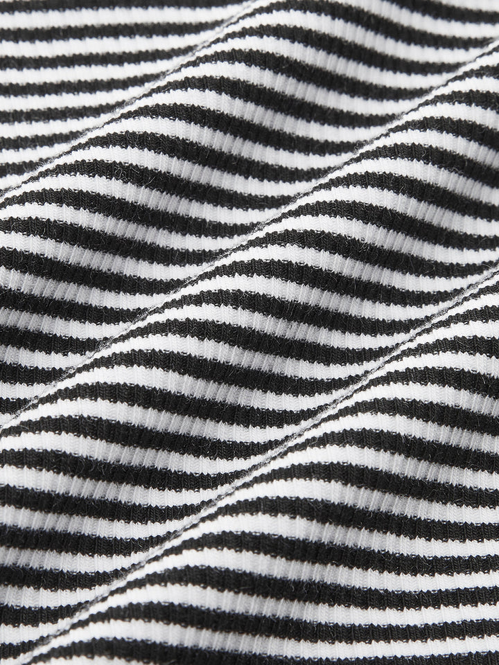 Çizgili Yuvarlak Yakalı Atlet