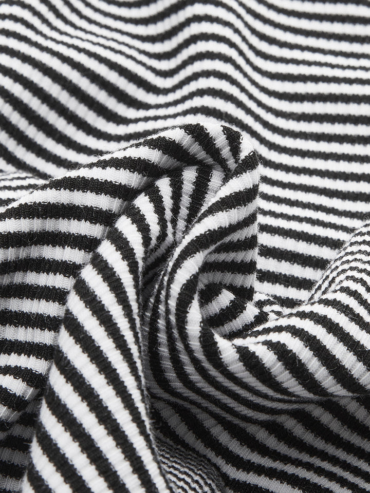 Çizgili Yuvarlak Yakalı Atlet