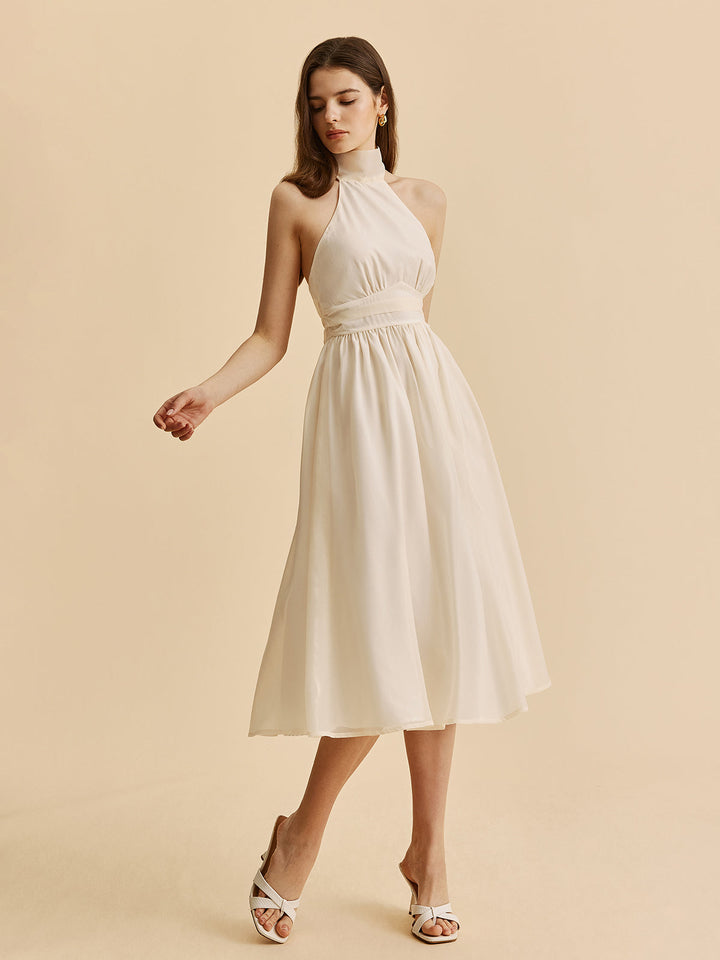 Bağcıklı Askılı A Kesim Elbise