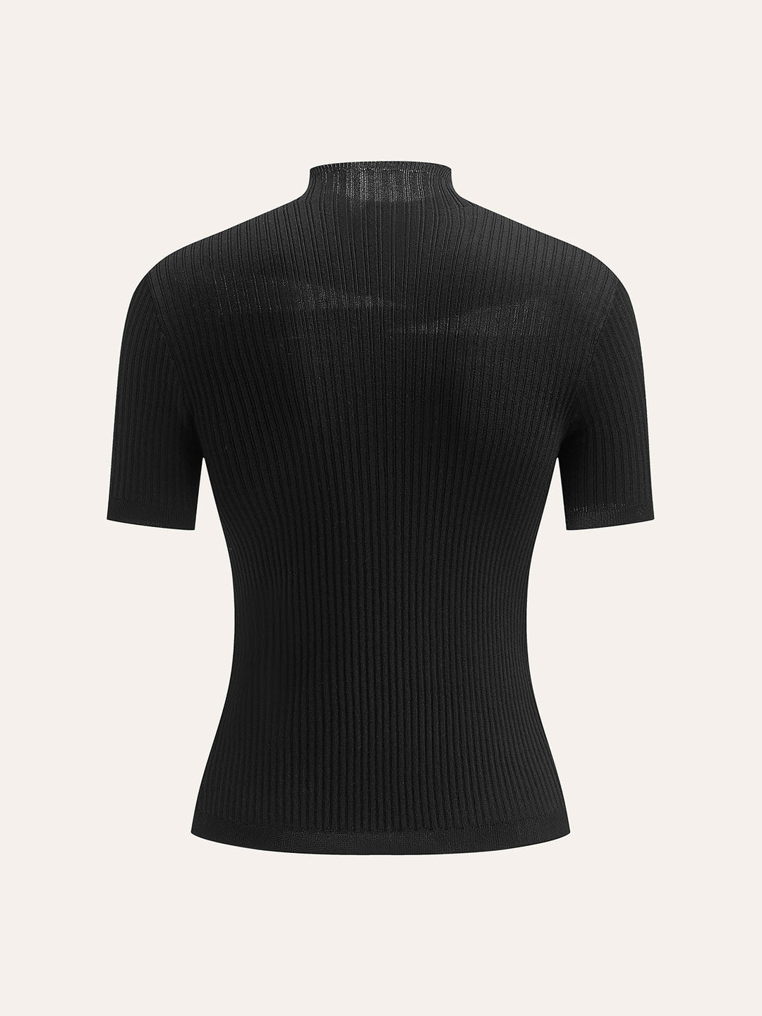 Yarı Şeffaf Yivli Örgü Üst