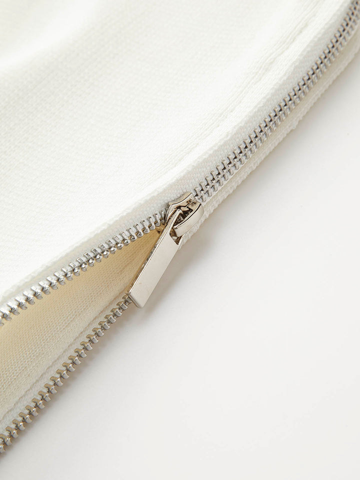 Kısa Kollu Yivli Örgü Üst