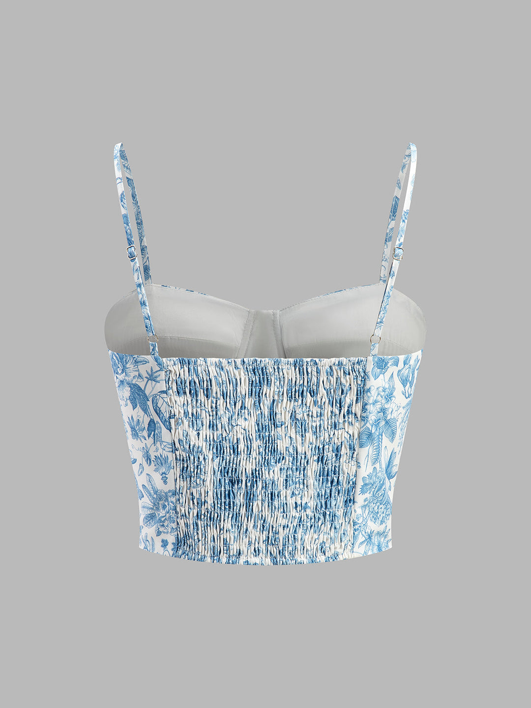 Çiçek Desenli Korse Kısa Üst