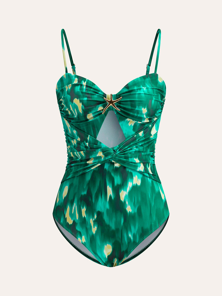 Deniz Yıldızı Detaylı Sarma Tek Parça Mayo