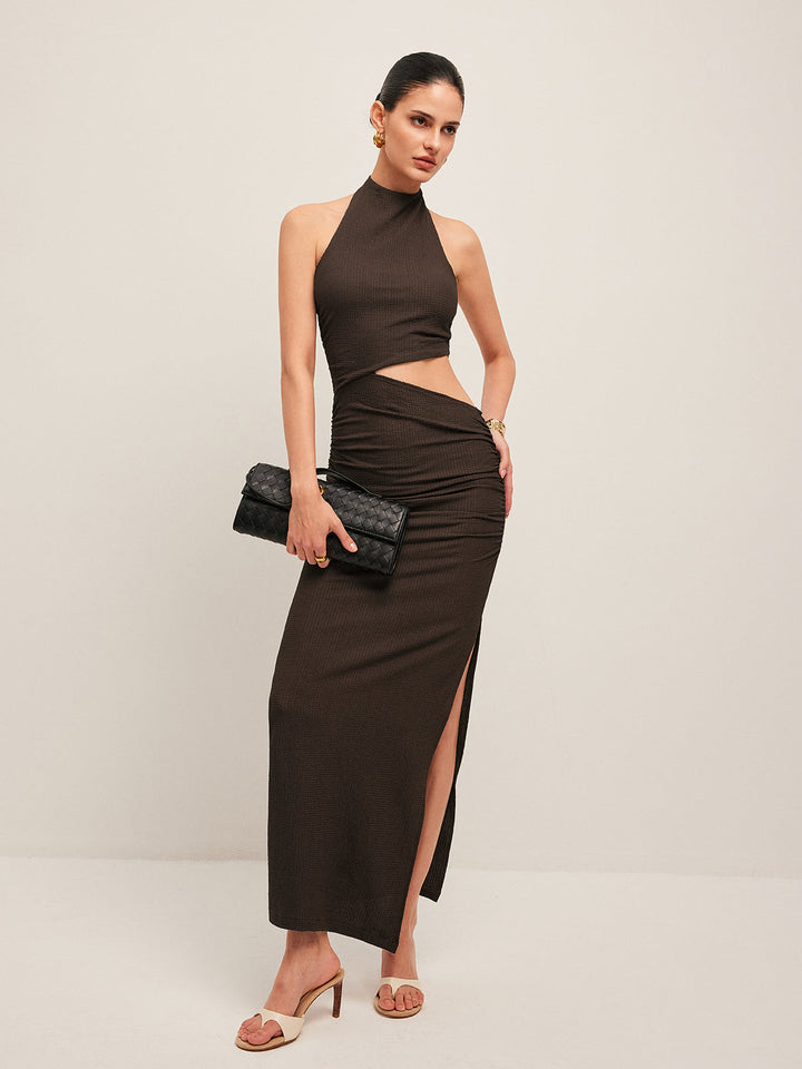 Asimetrik Kesimli Bölünmüş Elbise