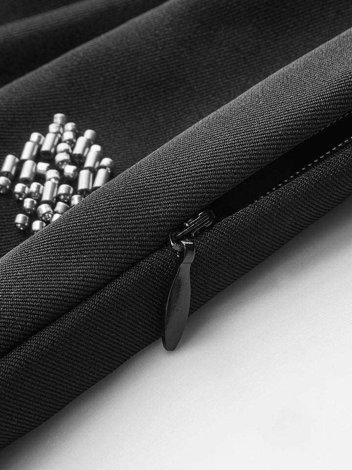 Tek Omuzlu Süslemeli Üst