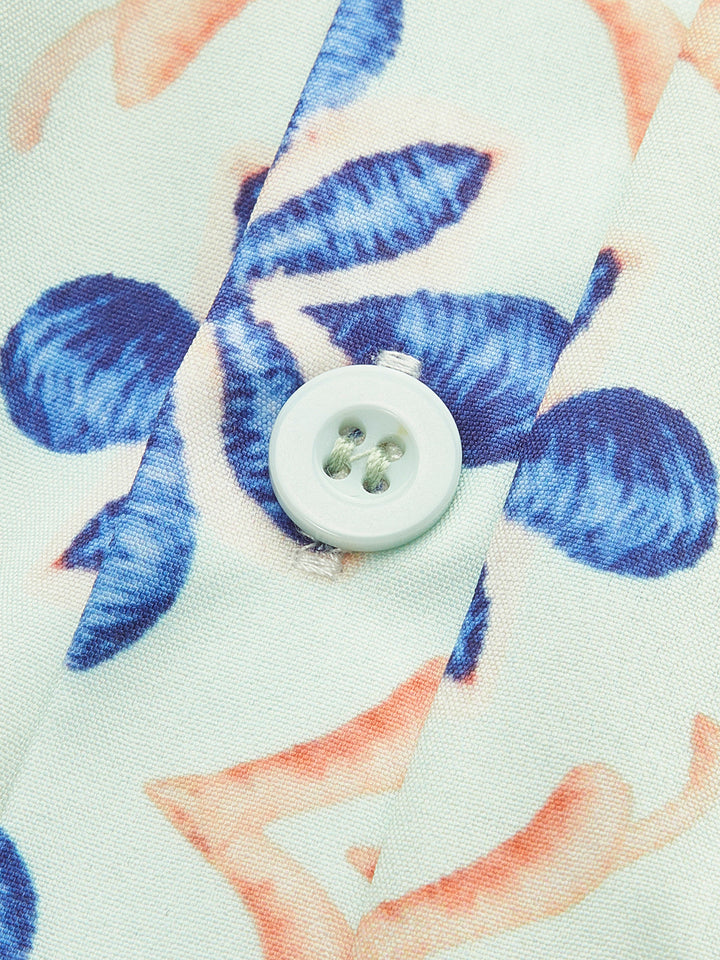 Çiçek Desenli Bağcıklı Tulum